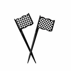 Balloon Agencies Racing Car & Flags Picks Plastic Pk12