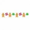 Not Specified Gingerbread Garland With Glitter Cutouts Christmas
