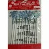 Not Specified Christmas Snowflake Foil Picks Silver & Blue Pk12