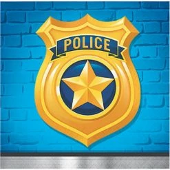 Balloon Agencies Police Party Beverage Napkins Pk16 Napkins - Printed