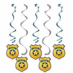 Balloon Agencies Police Party Hanging Decorations Pk5 Police Party -SALE