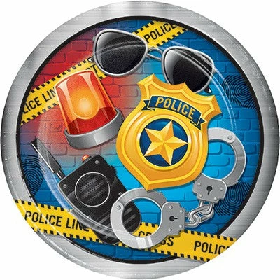 Balloon Agencies Police Party Dinner Plates Pk8 Plates - Printed