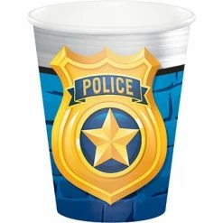 Not Specified Cups - Printed Police Party Paper Cups Pk8