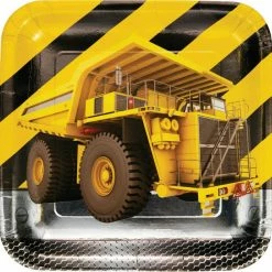 Balloon Agencies Construction Birthday Zone Lunch Plates