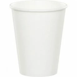 Balloon Agencies Paper Cups - Plain White Paper Cups Pk8