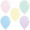 Party Planet Pastel Balloons Assorted Matte ~ Singles ~ Pack ~ Helium Filled ~ Flat Latex Balloons - 11" (28cm)