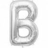 Not Specified Large Letter B Balloon - Silver Letters & Numbers - Large
