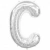 Not Specified Letters & Numbers - Large Large Letter C Balloon - Silver