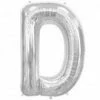 Not Specified Large Letter D Balloon - Silver
