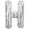 Not Specified Large Letter H Balloon - Silver Letters & Numbers - Large