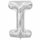 Not Specified Large Letter I Balloon - Silver