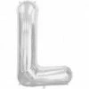Not Specified Large Letter L Balloon - Silver