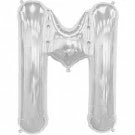 Not Specified Large Letter M Balloon - Silver