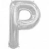 Not Specified Letters & Numbers - Large Large Letter P Balloon - Silver