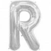 Not Specified Large Letter R Balloon - Silver