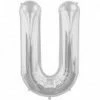 Not Specified Large Letter U Balloon - Silver Letters & Numbers - Large