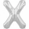 Not Specified Large Letter X Balloon - Silver Letters & Numbers - Large