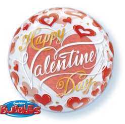 Not Specified Happy Valentine's Day Bubble Send Balloons