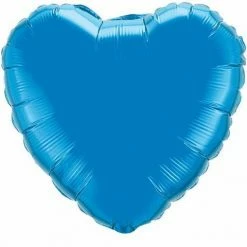 Not Specified Blue Heart Balloon Foil Heart Shape Balloons