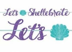 Balloon Agencies Mermaid - Lets Shellebrate Glitter Banner