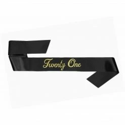 Balloon Agencies Twenty One | Birthday Sash | Black