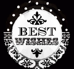 Not Specified Best Wishes Black & White Balloon / Bouquet Send Balloons