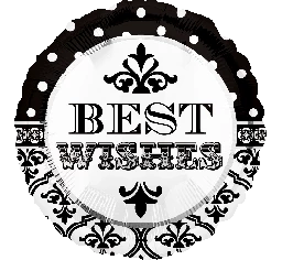 Not Specified Best Wishes Black & White Balloon / Bouquet Send Balloons