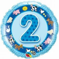 Party Planet Send Balloons 2nd Birthday Balloon Boy / Farm Animals