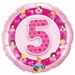 Not Specified 5th Birthday Balloon / Bouquet - Pink Send Balloons