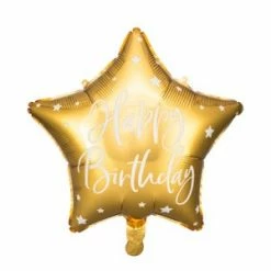 Not Specified Gold Happy Birthday Star Balloon / Bouquet Happy Birthday - Balloons