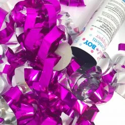Party Planet Gender Reveal Confetti Single Popper - GIRL Sparklers & Poppers
