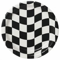 Balloon Agencies Racing Checkered Paper Snack Plates Pk8