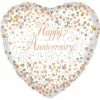 Not Specified Happy Anniversary Balloon - Rose Gold & White
