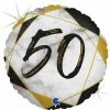 Not Specified 50th Birthday Balloon Black & Gold Send Balloons