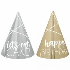 Balloon Agencies Mini Party Hats | Gold & Silver
