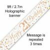 Alpen Rose Gold Sparkling Banner | 21st Birthday