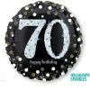 Not Specified 70th Birthday Balloon - Sparkling Happy Birthday Foil Balloon Send Balloons