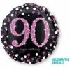 Not Specified 90th Birthday Balloon - Pink Sparkling Foil Balloon Send Balloons