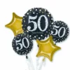 Balloon Agencies 50th Sparkling Birthday Balloon Bouquet Balloon Bouquets Foil Sets