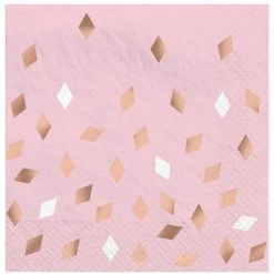 Balloon Agencies Blush & Rose Gold Lunch Napkins