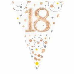 Alpen Rose Gold Sparkling Bunting | 18th Birthday