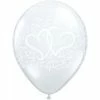 Not Specified Entwined Heart Balloons Clear - Singles Or Packs - Helium Filled Or Flat Printed Balloons