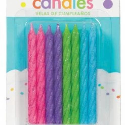 Balloon Agencies Birthday Candles Glittered Bright Pk24