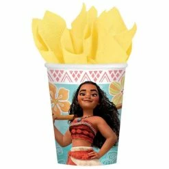 Balloon Agencies Moana Paper Cups |266ml Pk8 Cups - Printed