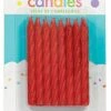 Balloon Agencies Birthday Candles Glittered Red Pk24
