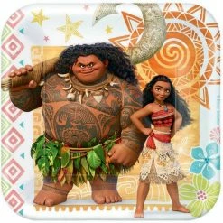 Balloon Agencies Moana 17cm Square Snack Plates 8pk