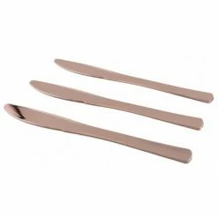 Alpen Rose Gold Plastic Knifes Pk12 Cutlery