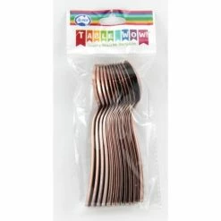 Alpen Rose Gold Plastic Teaspoons Pk12 Cutlery