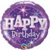 Not Specified Send Balloons Happy Birthday Purple Foil Balloon / Bouquet
