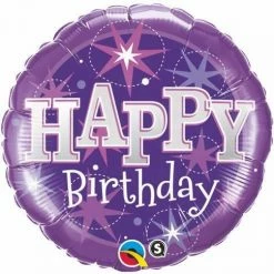Not Specified Send Balloons Happy Birthday Purple Foil Balloon / Bouquet